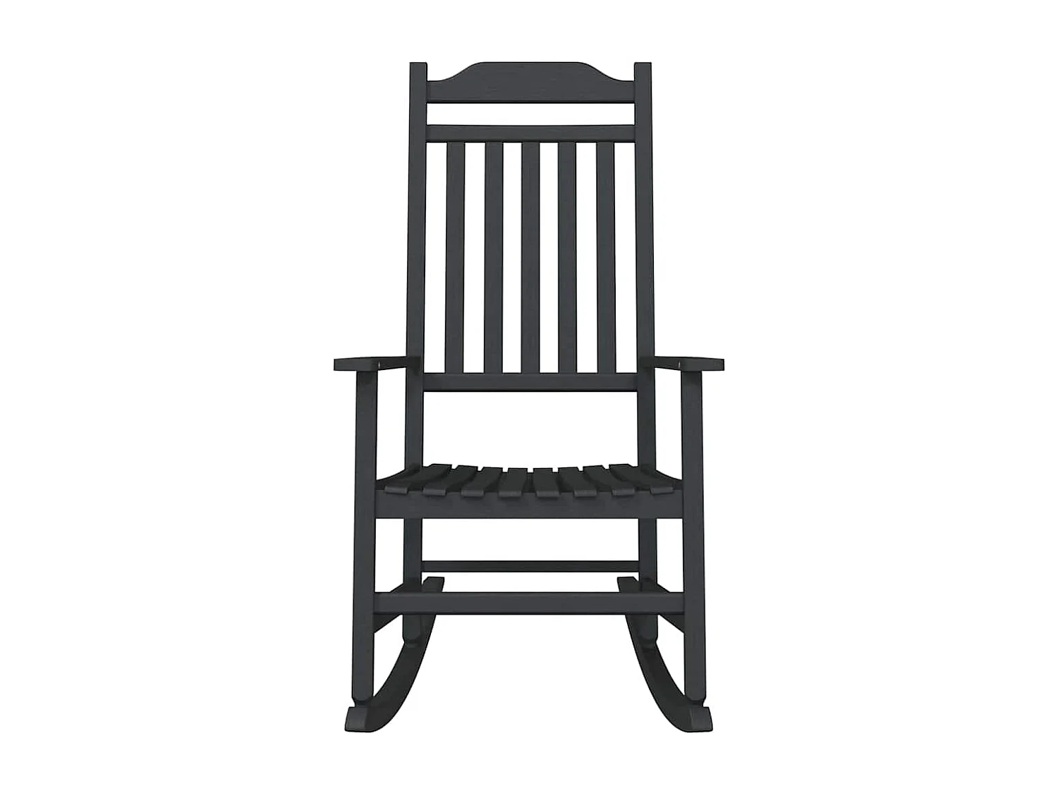 Chaise à bascule de jardin noire 65x84x114 cm HDPE