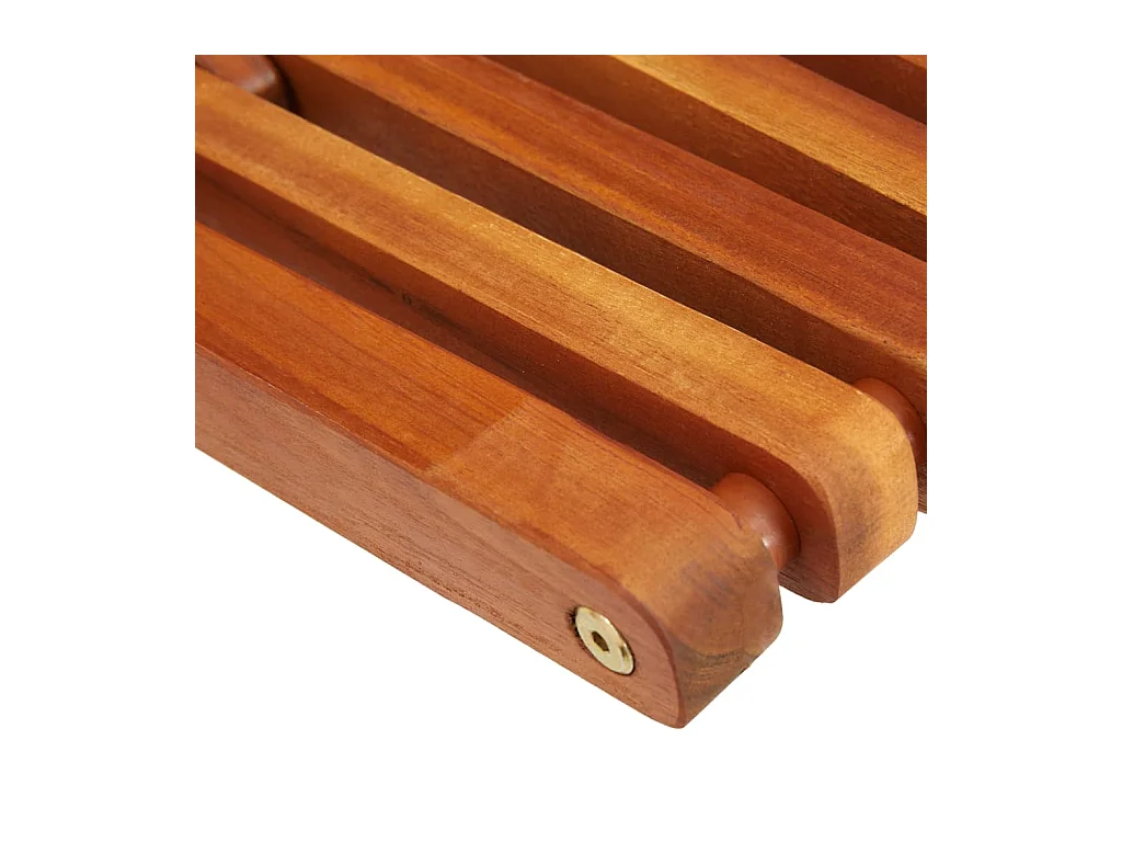 Set di 2 sedie pieghevoli da esterno in legno massello di acacia