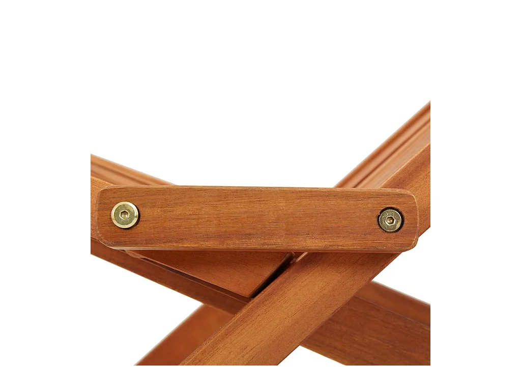 Set di 2 sedie pieghevoli da esterno in legno massello di acacia