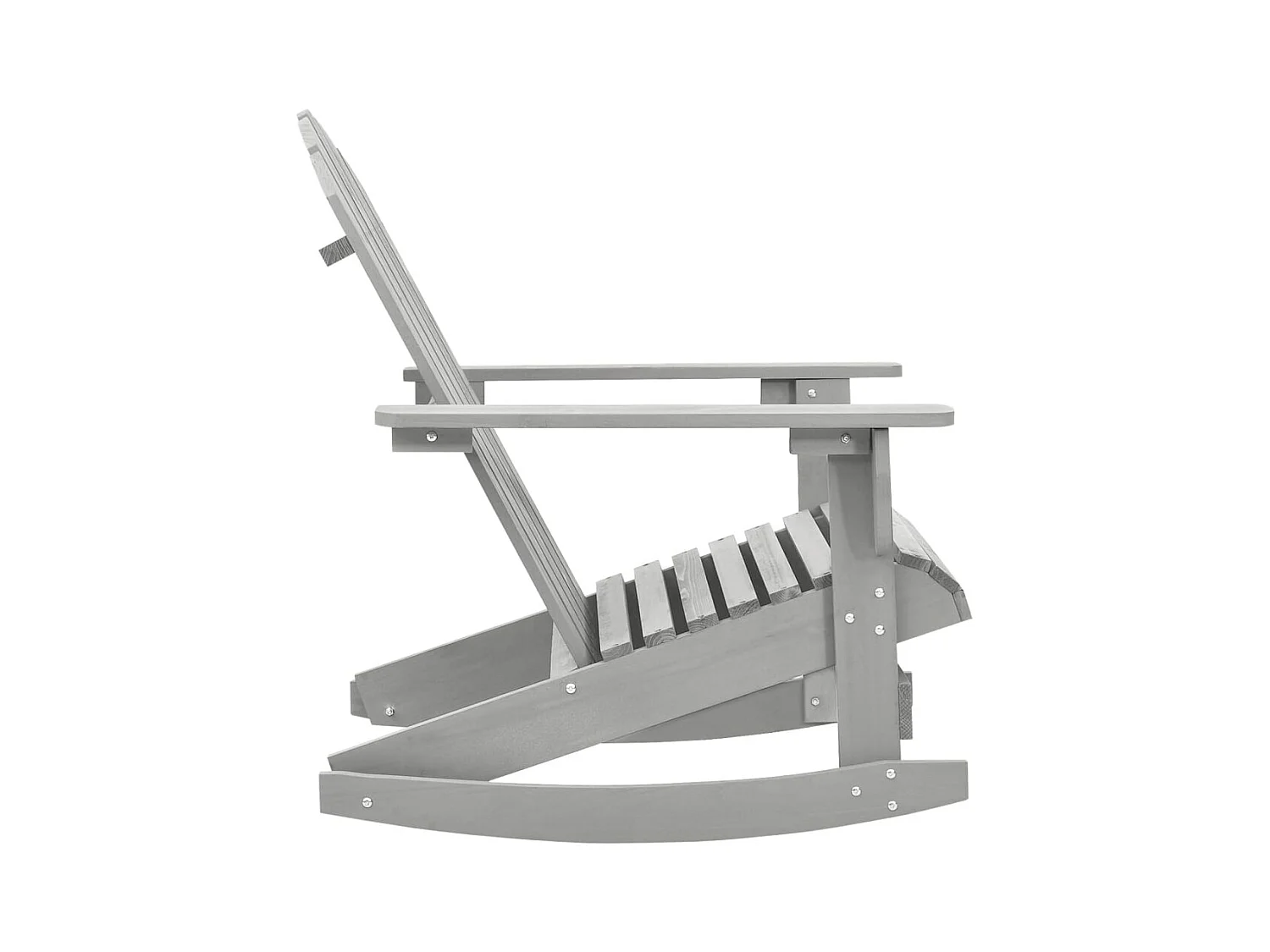 Chaise à bascule de jardin Bois Gris