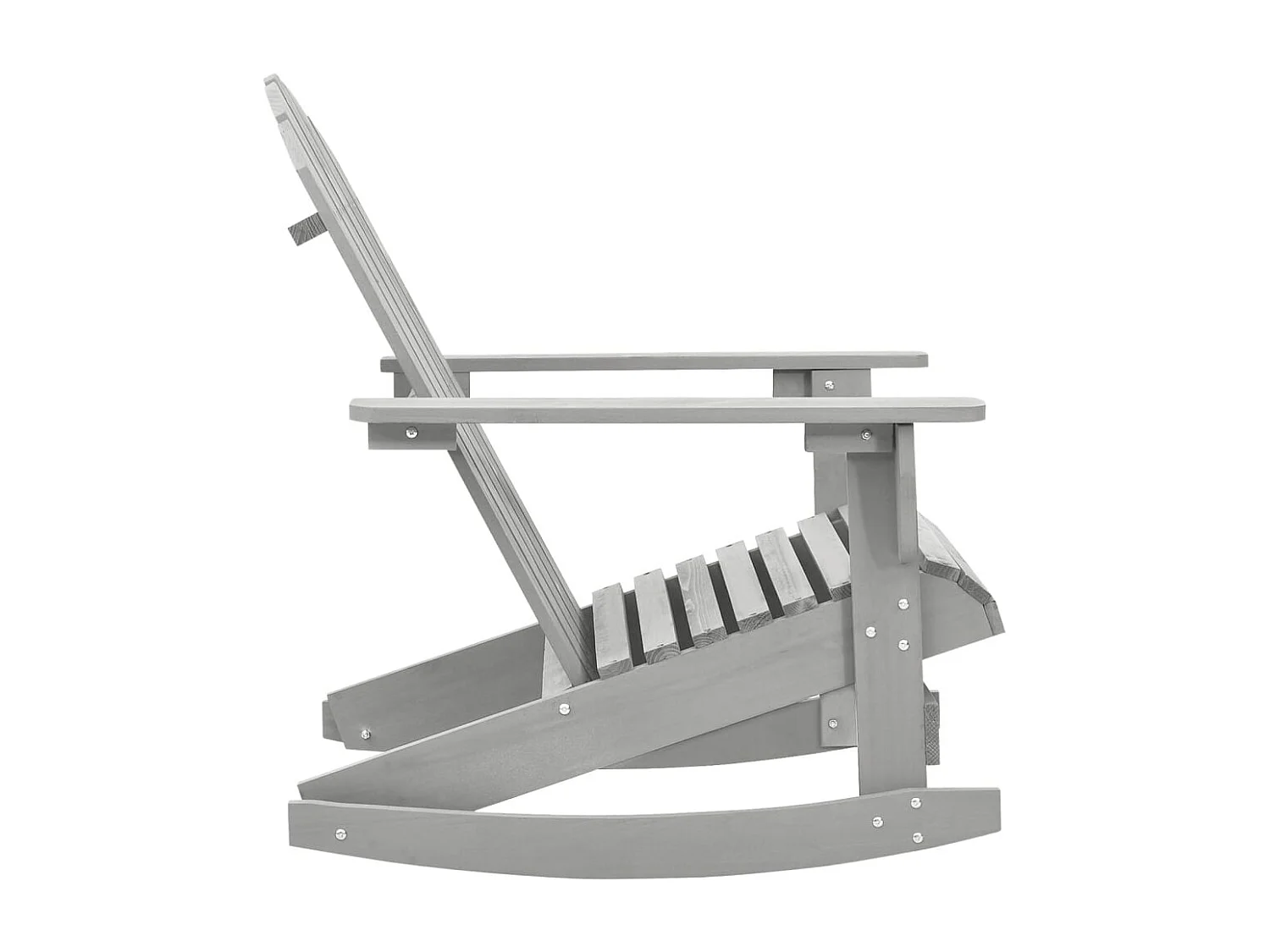 Chaise à bascule de jardin Bois Gris