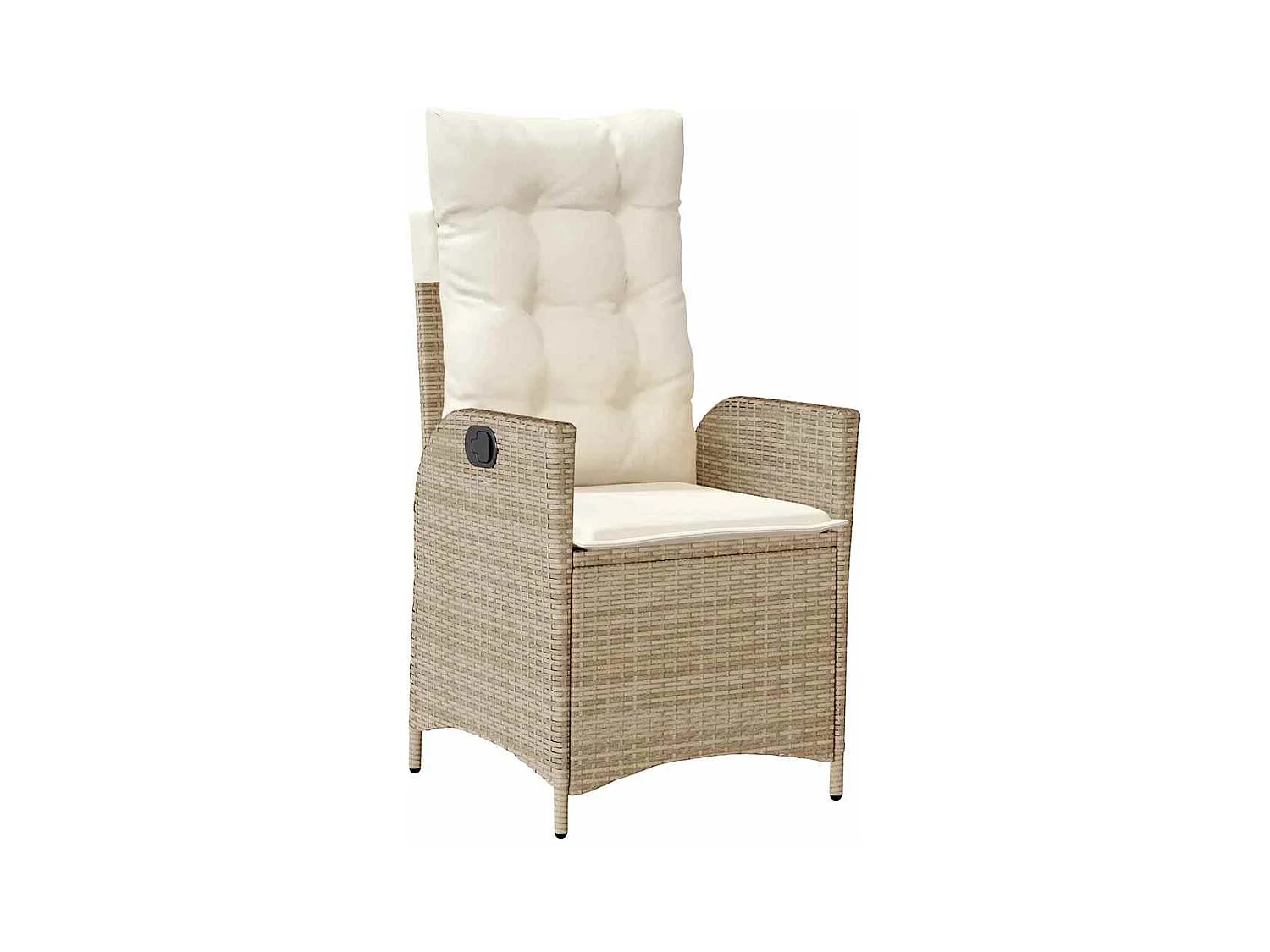 3-delige tuinset met beige polyrotan kussens