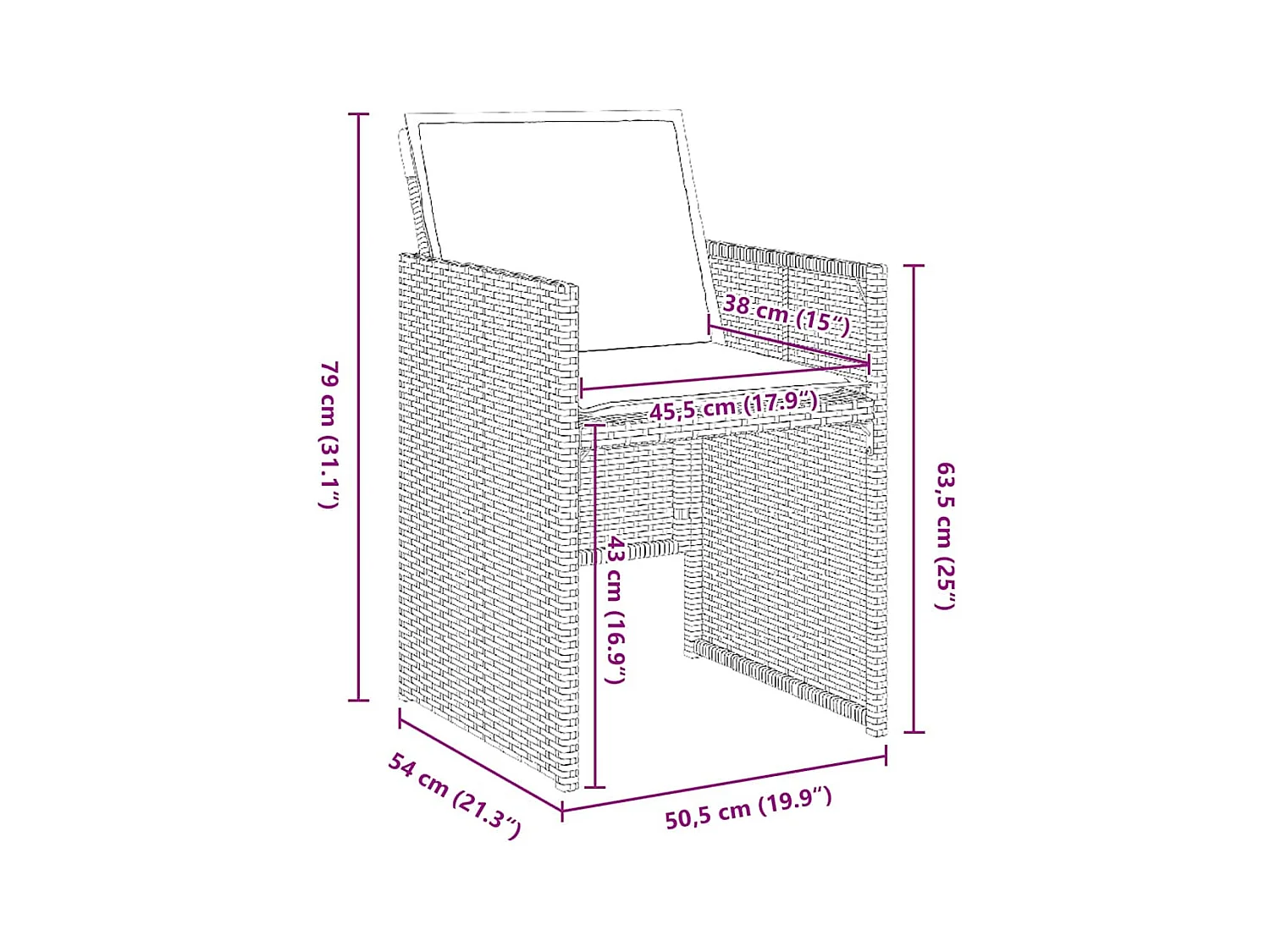 Ensemble de repas de jardin de 5 pièces avec coussins en rattan poly gris