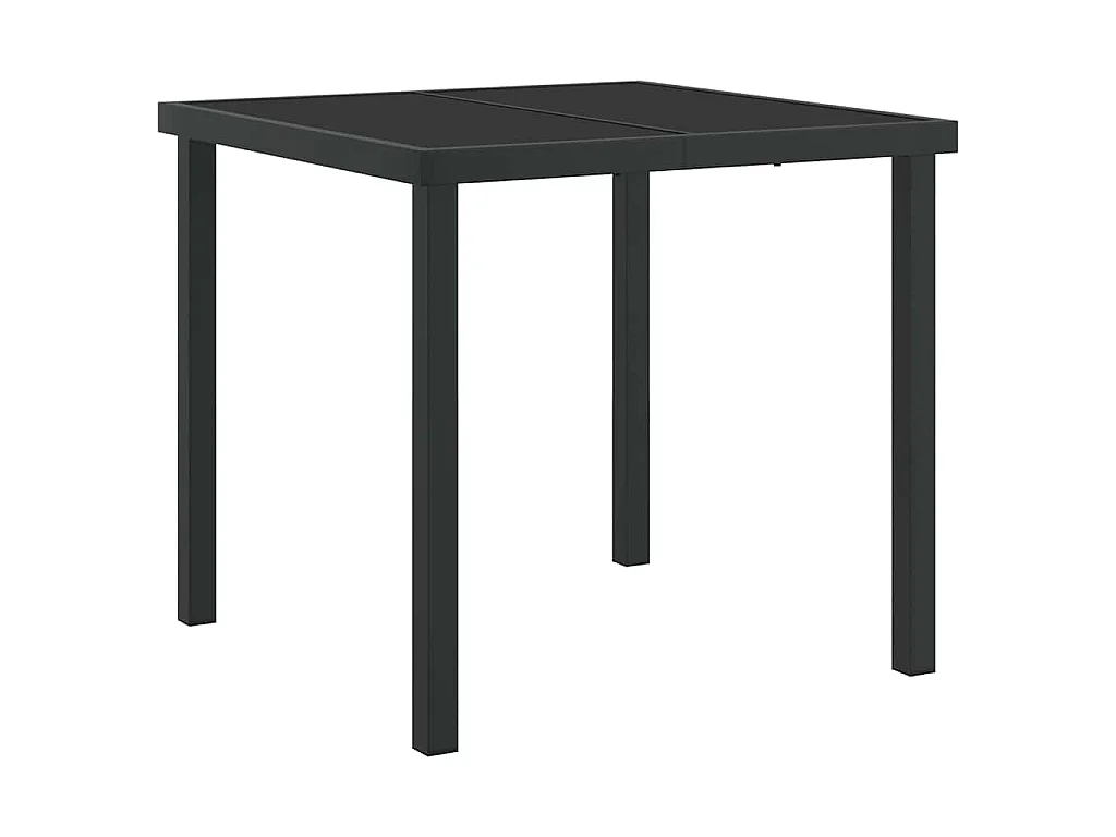 Juego de comedor de jardín de 3 piezas con cojines de ratán sintético negro
