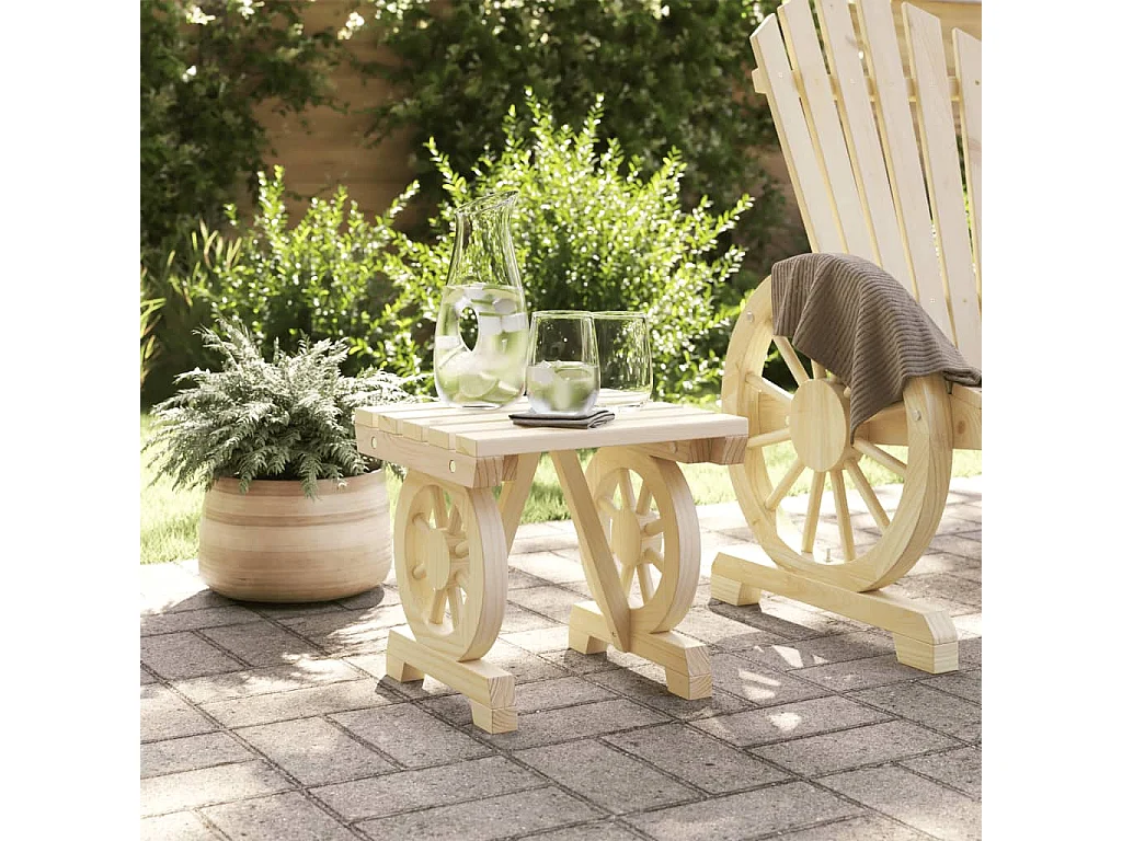 Repose-pied de jardin 40x36,5x38,5 cm bois massif sapin