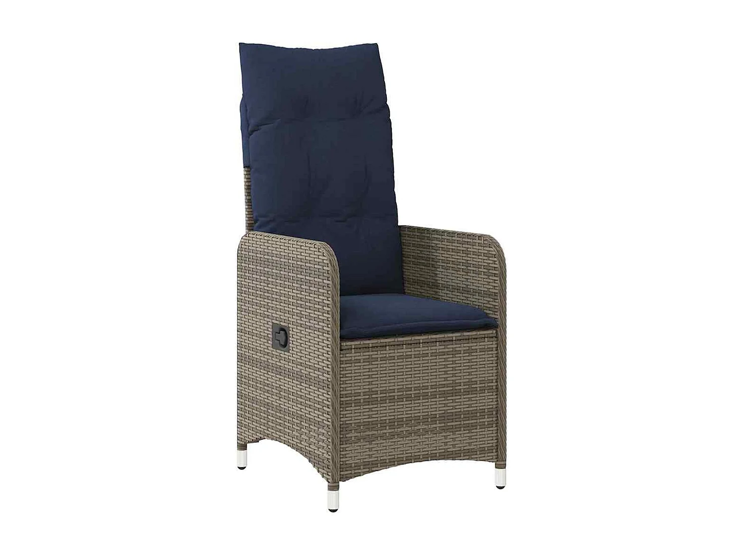 Set da pranzo da giardino da 7 pezzi con cuscini in polyrattan nero