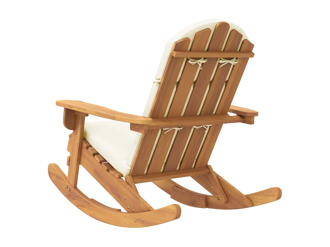 Adirondack schommelstoel met kussens van massief acaciahout