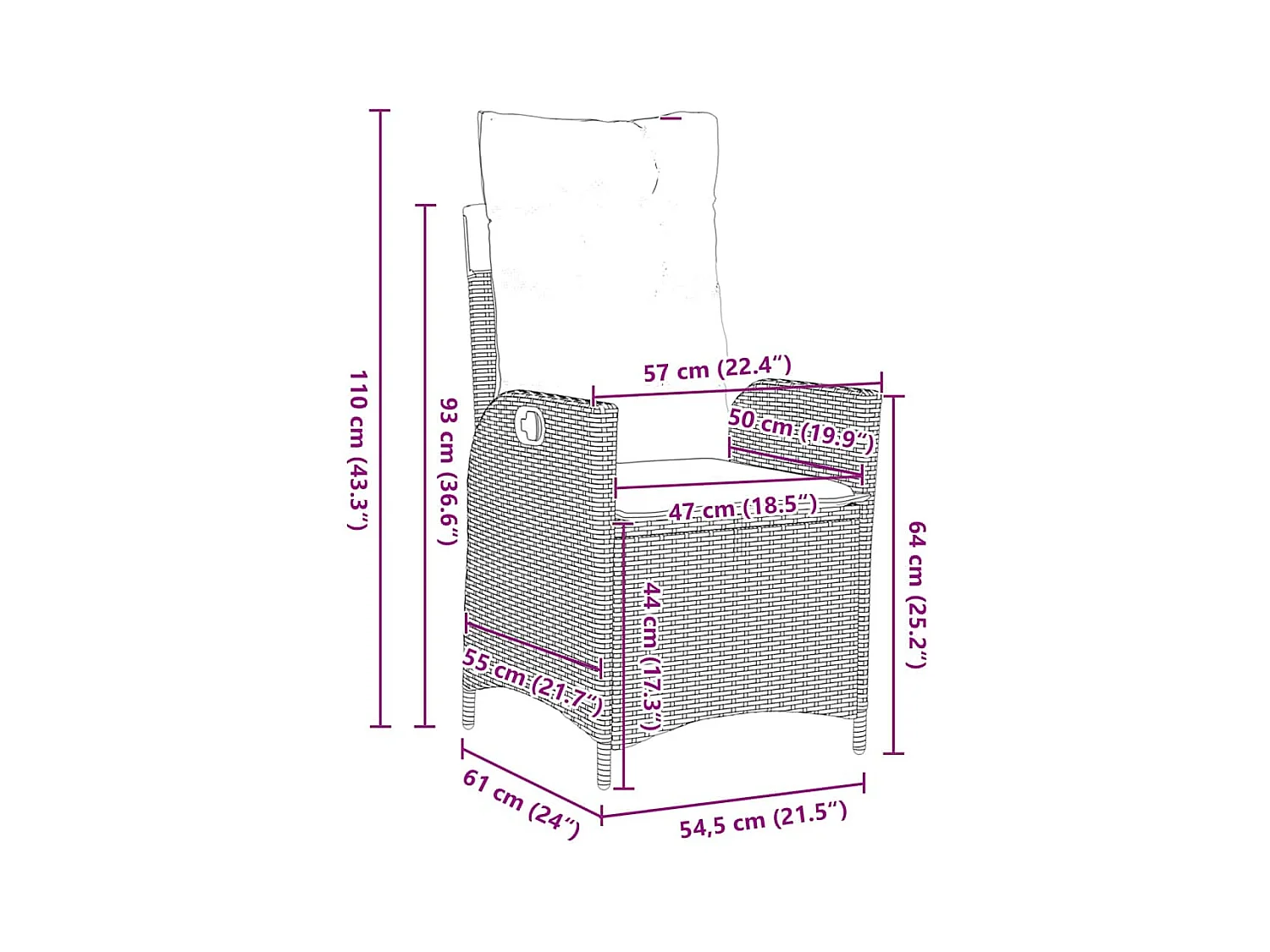 Ensemble de Salle à Manger de Jardin de 5 Pièces avec Coussins Gris Rattan Poly