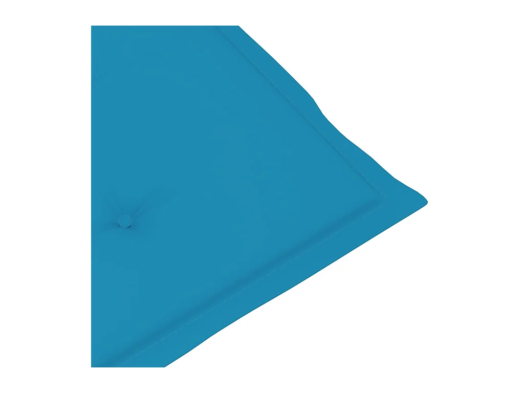 Chaises de jardin lot de 4 avec coussins bleu Bois teck solide