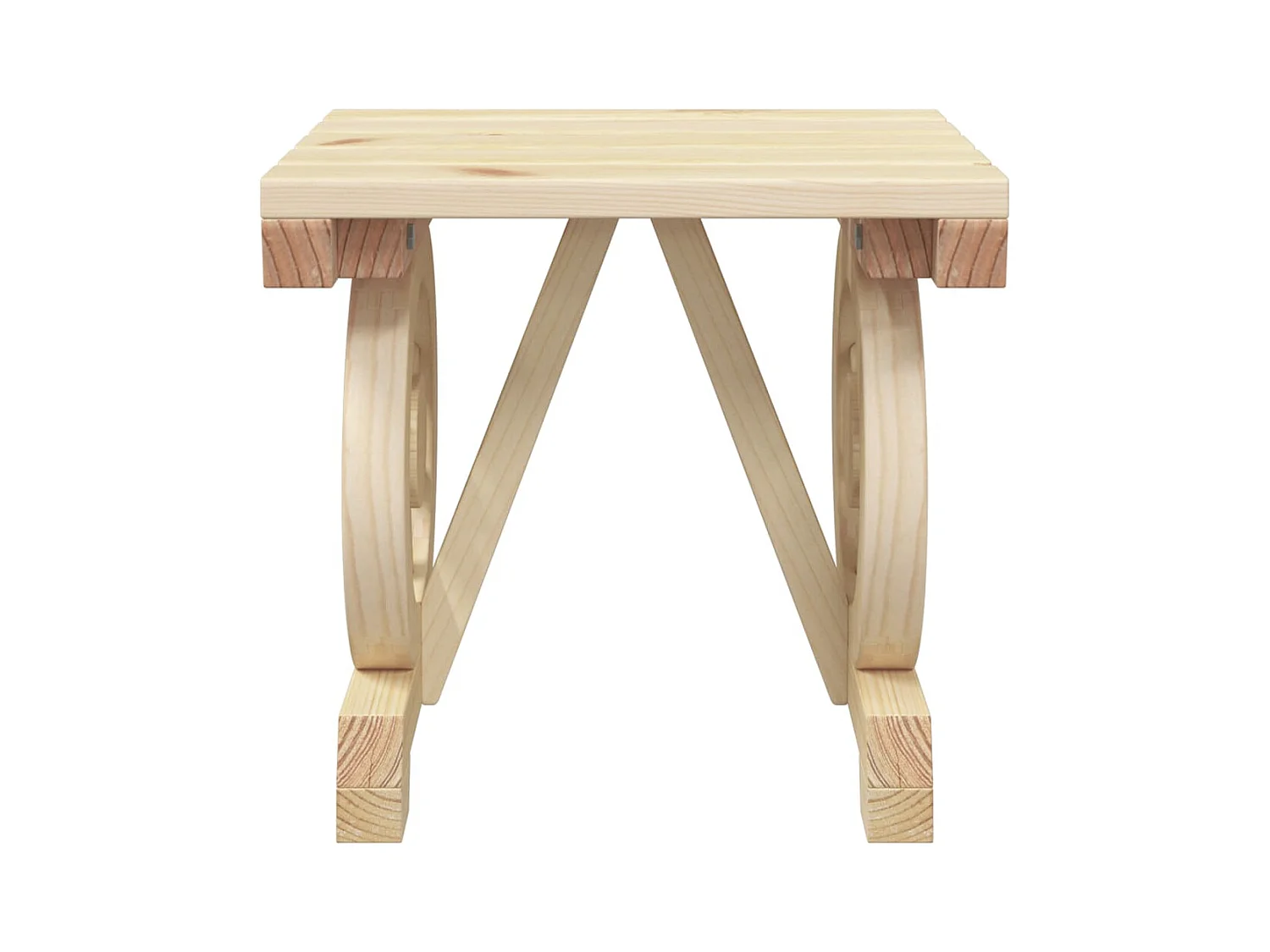 Repose-pieds de jardin lot de 2 bois de sapin massif