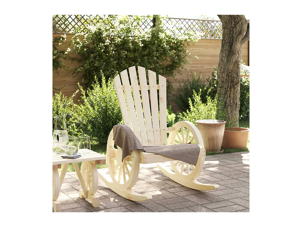 Adirondack schommelstoel van massief dennenhout
