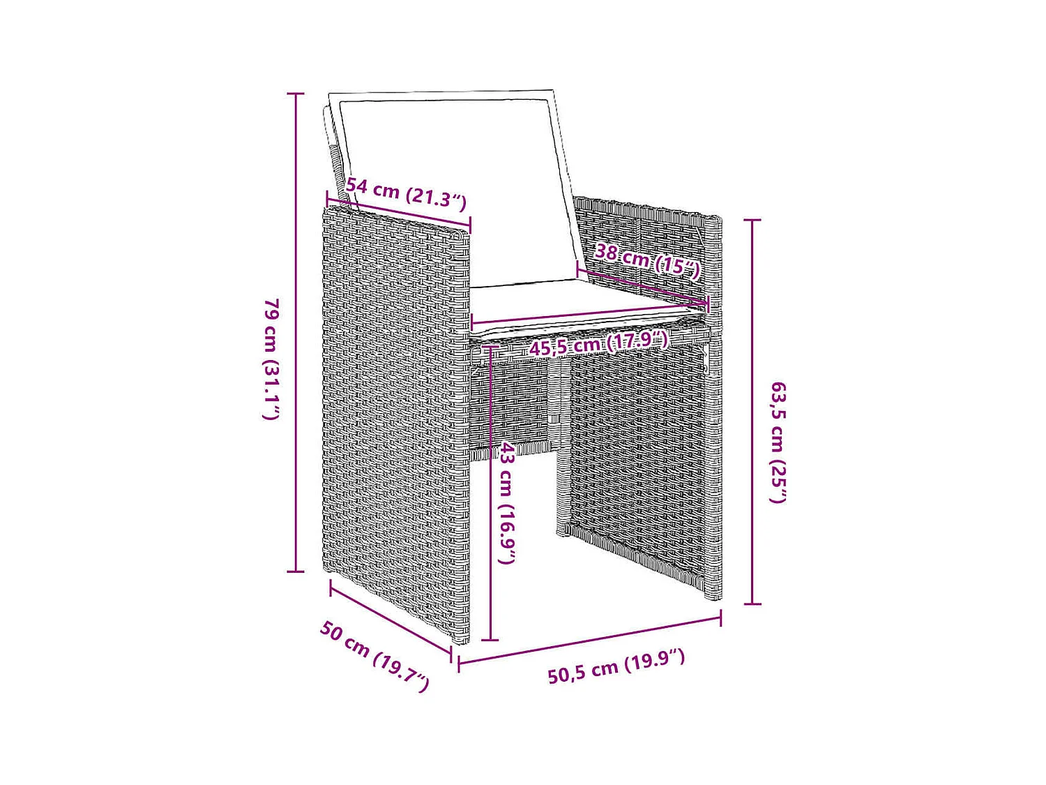 Set da pranzo da giardino 5 pezzi con cuscini in polyrattan grigio chiaro