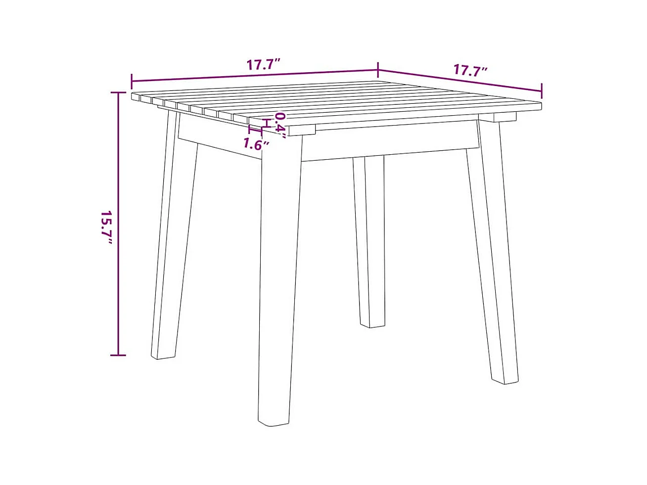 Set di sedie da esterno con tavolo - 3 pezzi in legno di acacia nero