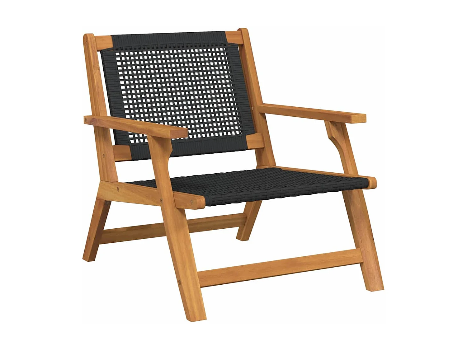 Set de Chaises d'Extérieur avec Table - 3 Pièces en Bois d'Acacia Noir