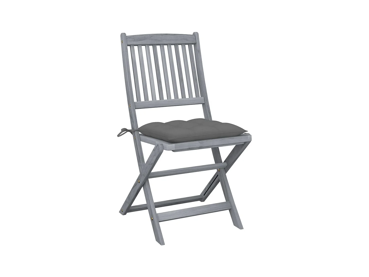 Chaises pliables d'extérieur lot de 4 et coussins Bois d'acacia