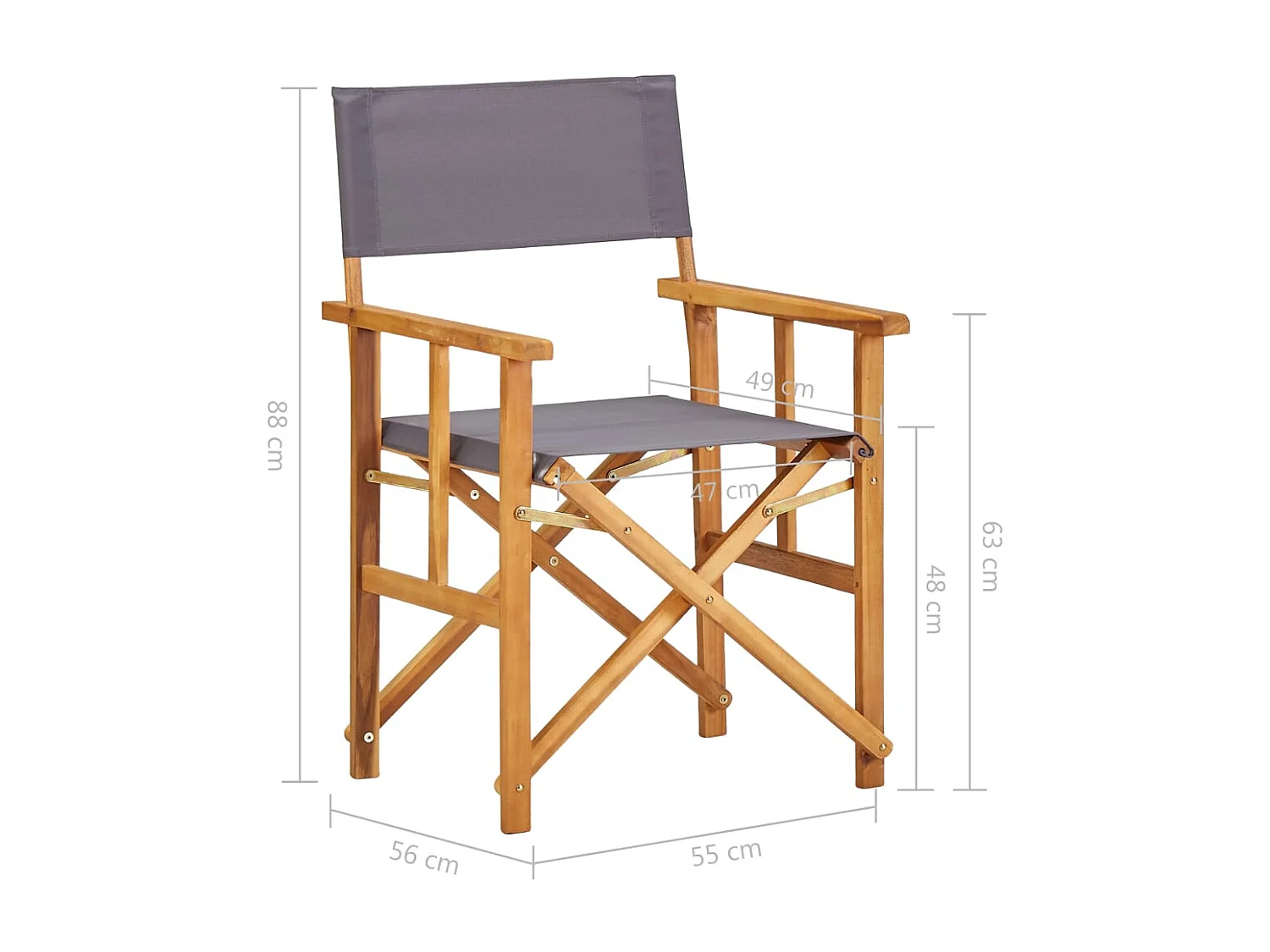 Regisseursstoelen set van 2 Massief acaciahout