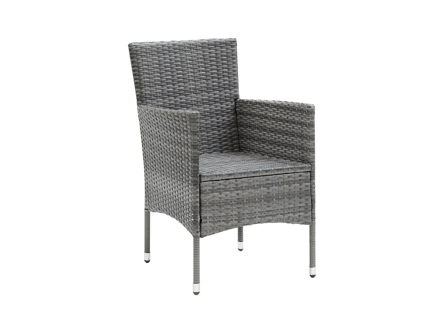 Tuinstoelen set van 4 Grijs geweven hars