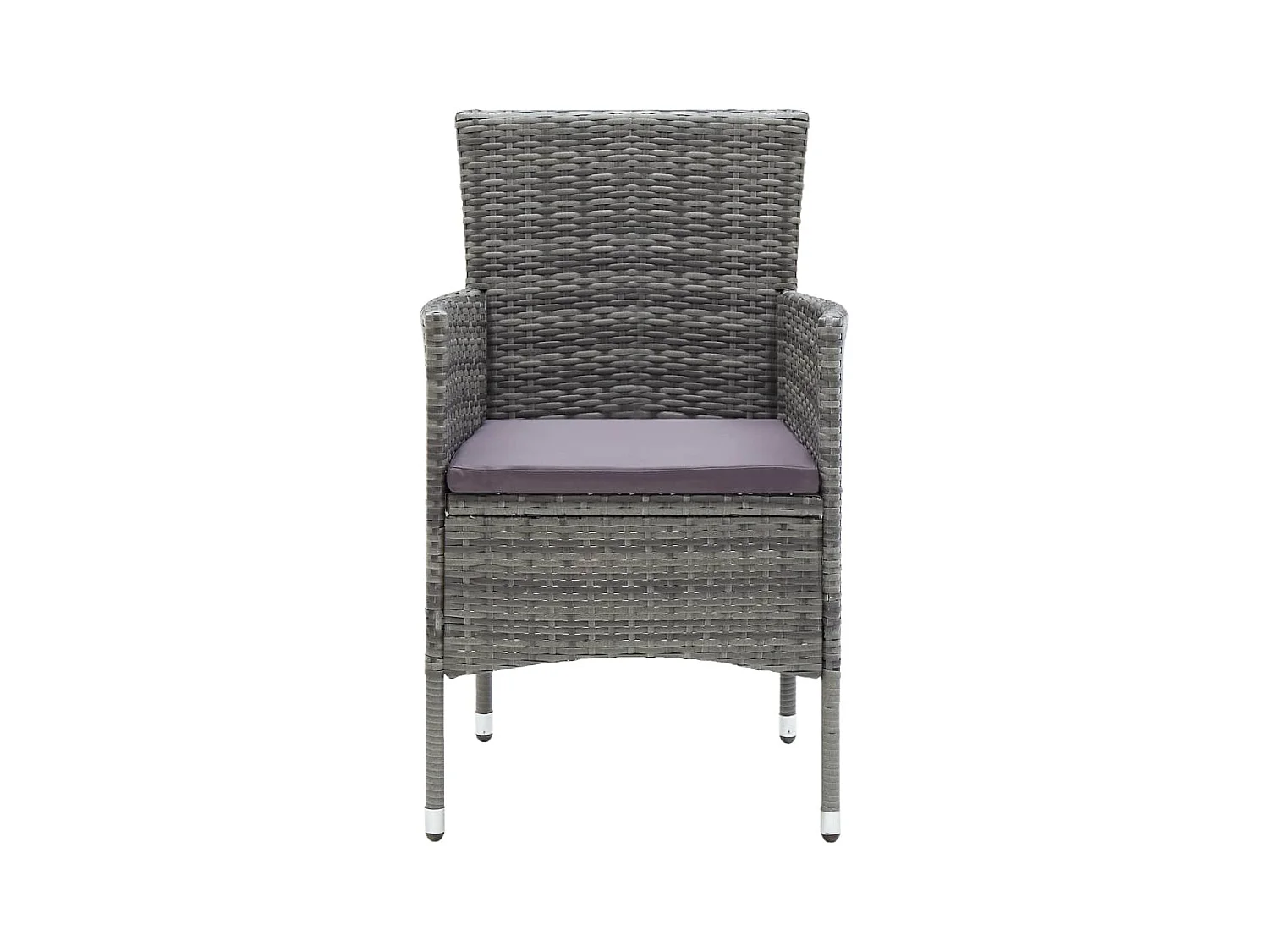 Tuinstoelen set van 4 Grijs geweven hars