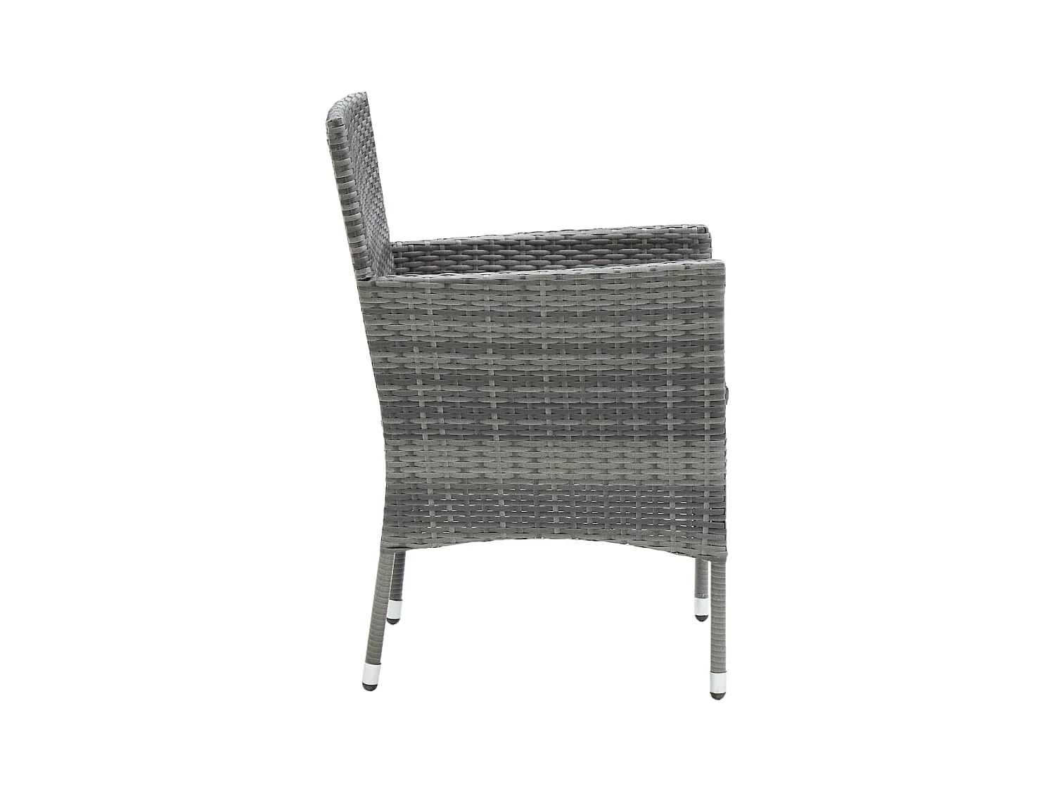 Tuinstoelen set van 4 Grijs geweven hars