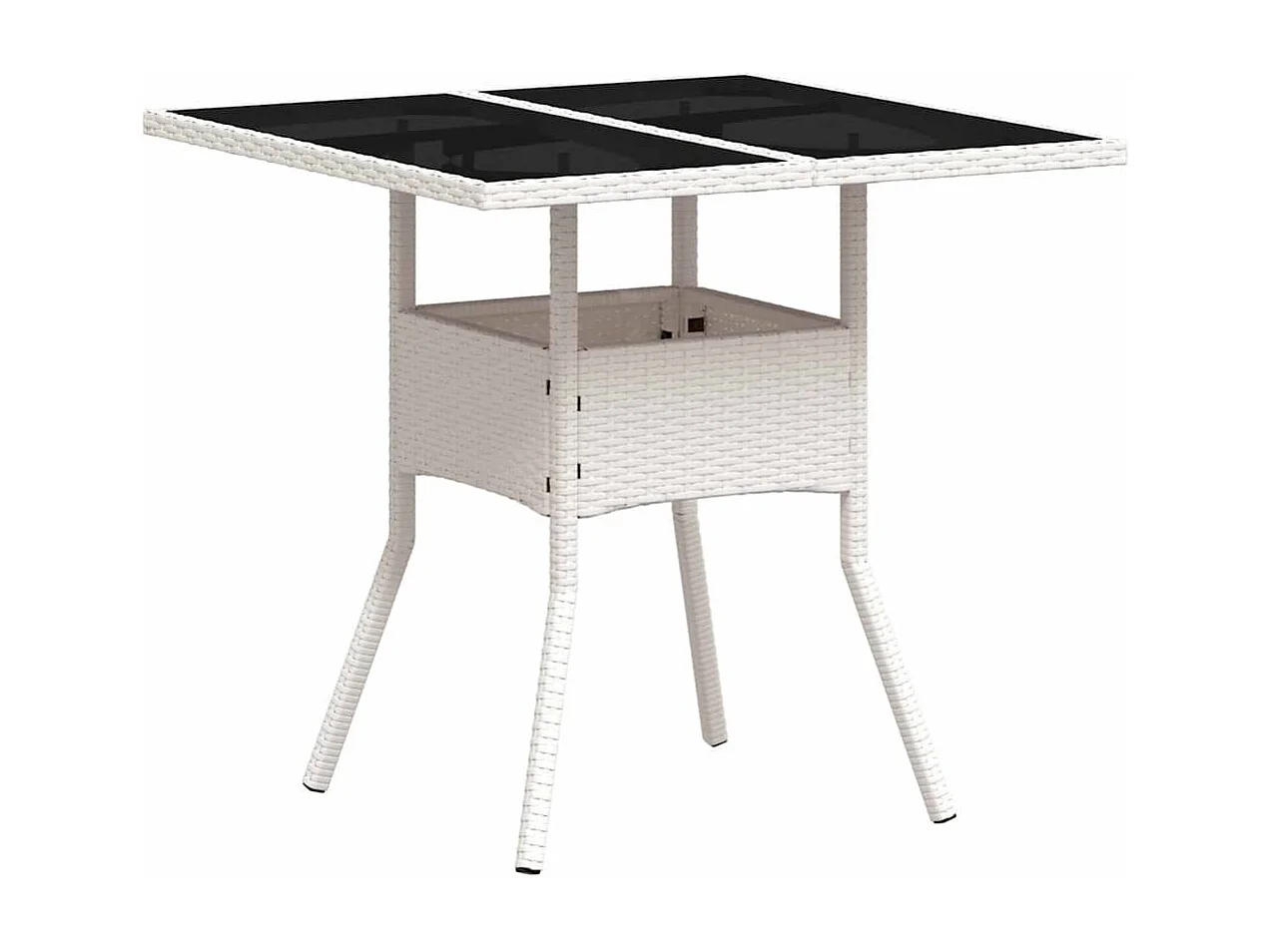 3-delige lichtgrijze poly rattan tuinset