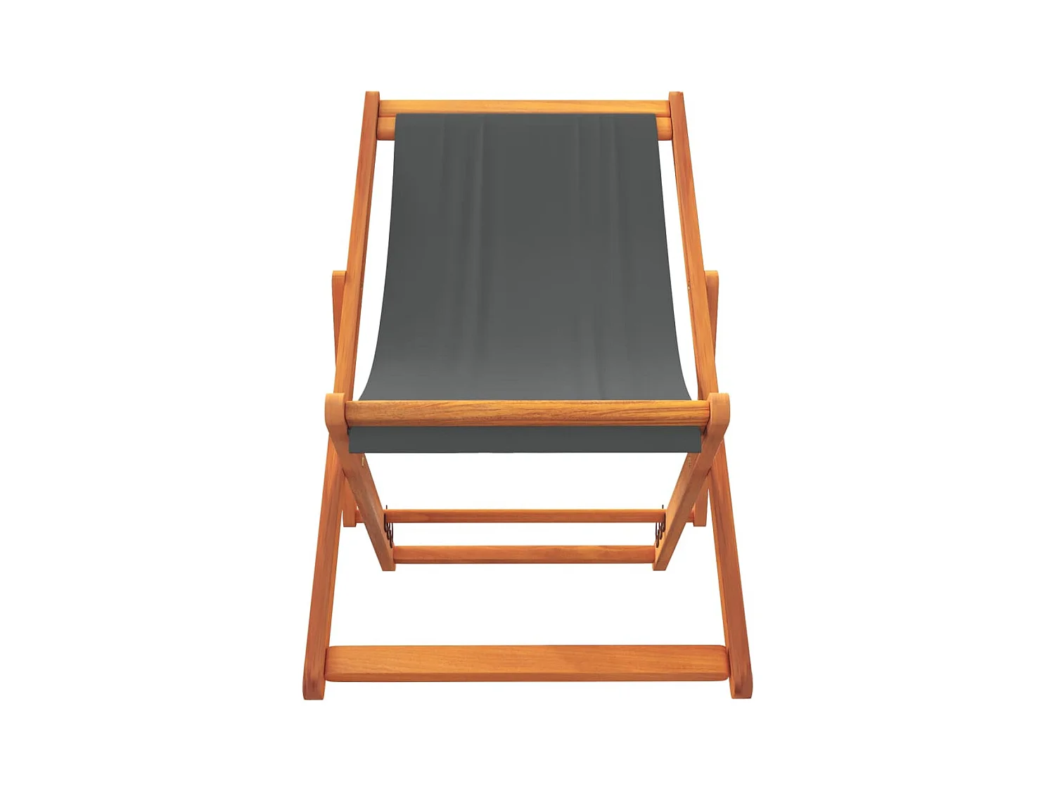 Set di 2 sedie da spiaggia pieghevoli in tessuto grigio