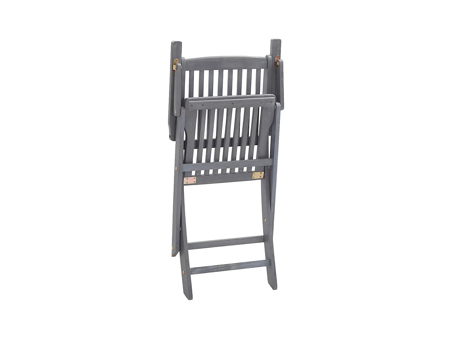 Set di 4 sedie pieghevoli da esterno in legno massello di acacia