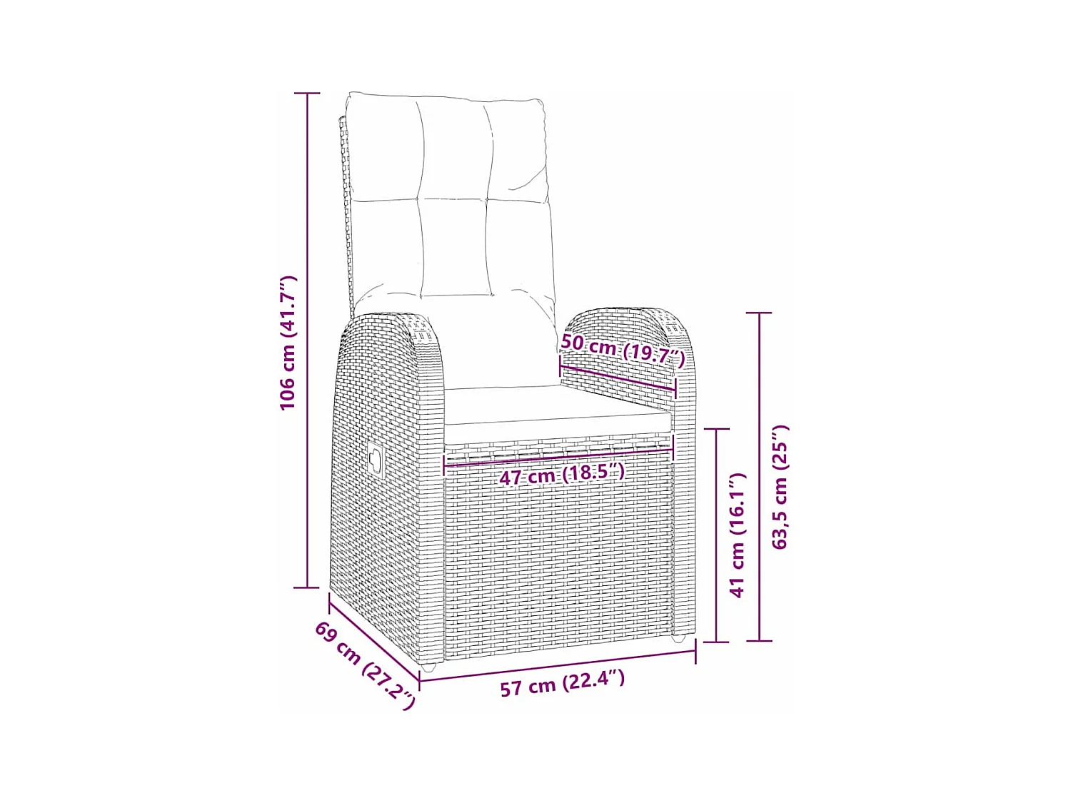 Ensemble de Salle à Manger de Jardin 7 Pièces avec Coussins - Rattan Poly Noir