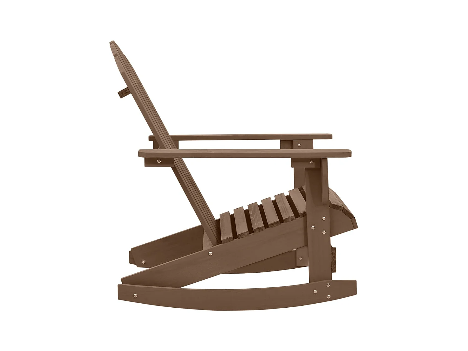 Chaise à bascule de jardin Bois Marron