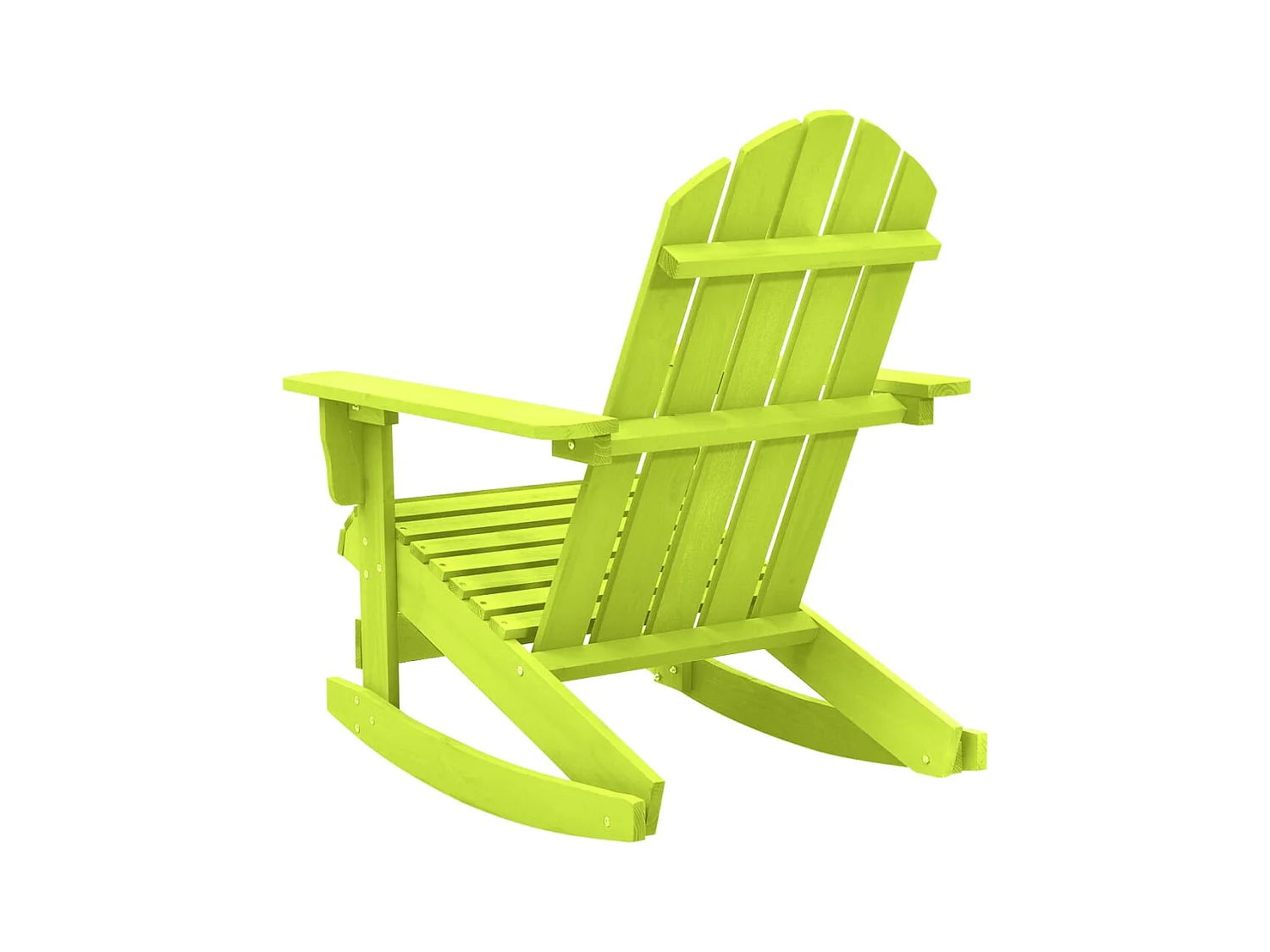 Sedia a dondolo da giardino Adirondack in legno massello di abete verde
