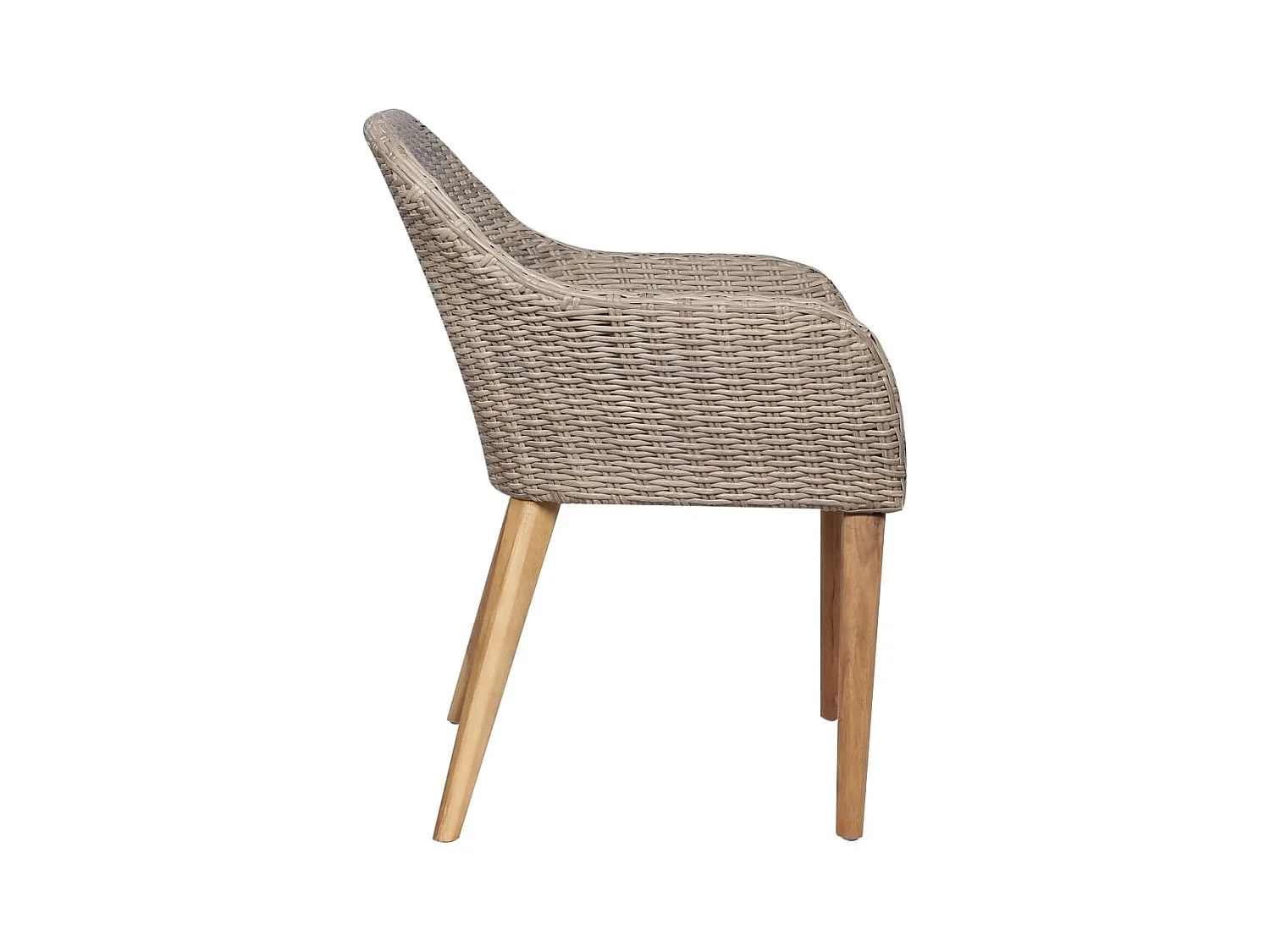 Chaises d'extérieur et coussins lot de 2 Résine tressée Marron