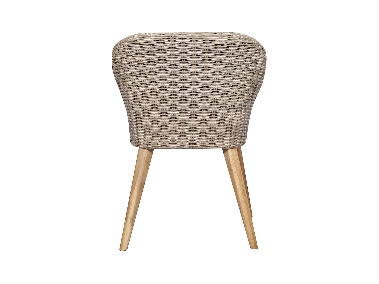 Chaises d'extérieur et coussins lot de 2 Résine tressée Marron