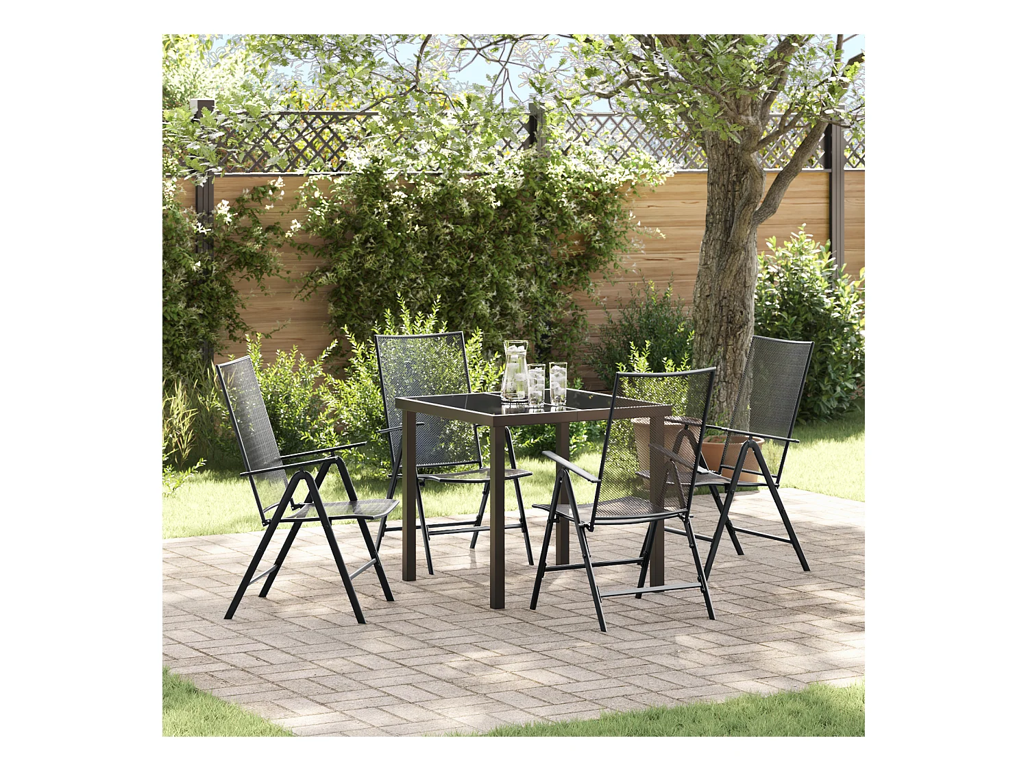 Set per il restauro del giardino da 5 pezzi, antracite