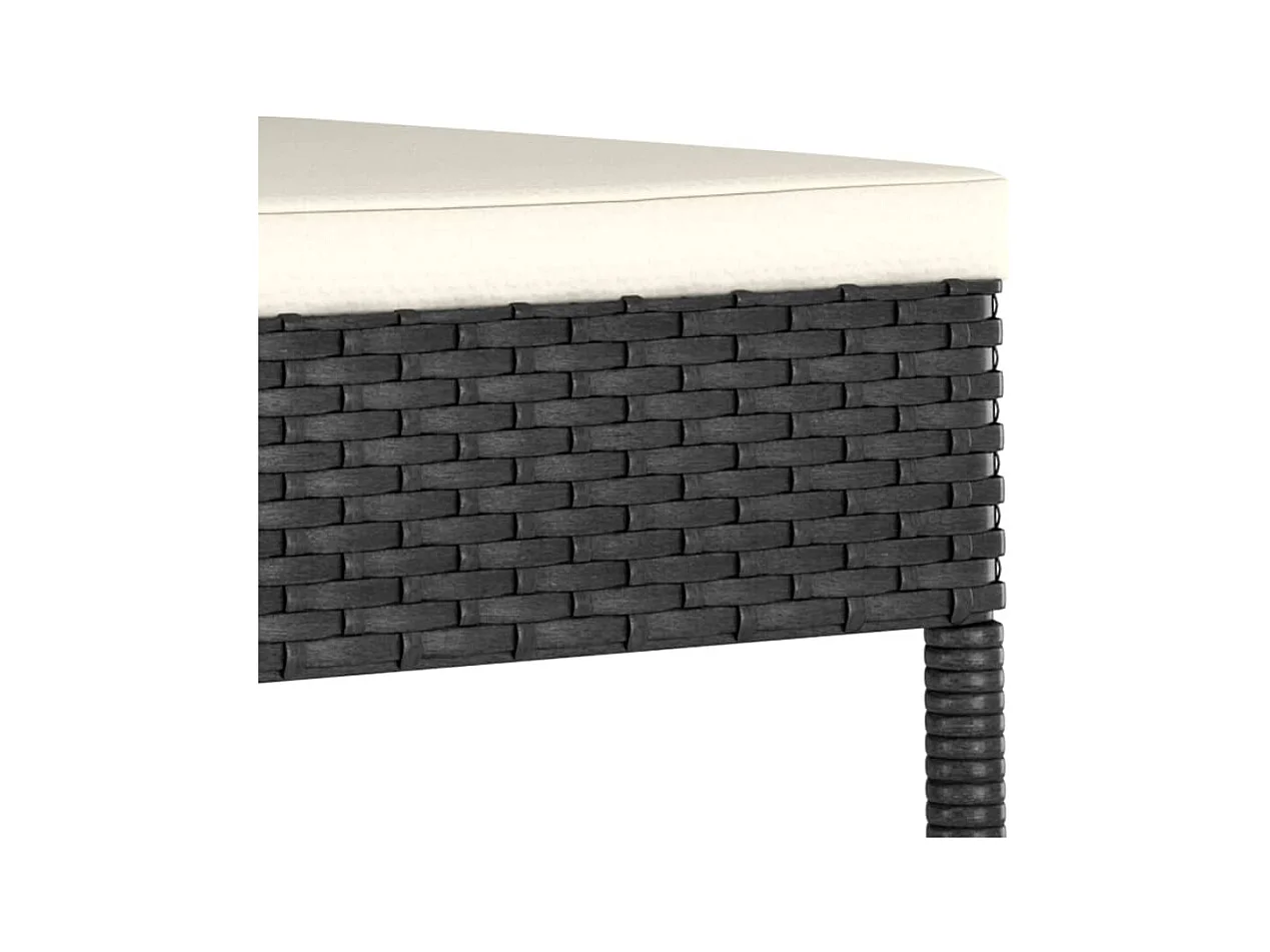 Set di 2 sedie da pranzo da giardino in resina intrecciata nera