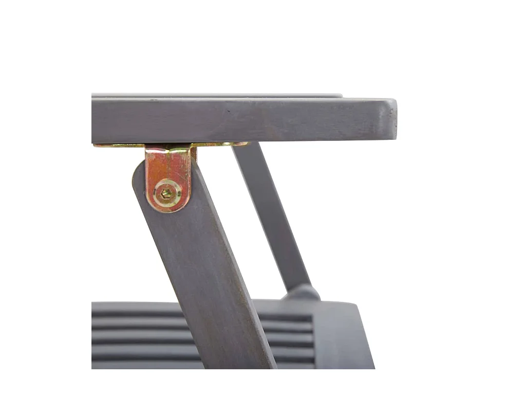 Set di 6 sedie pieghevoli da esterno in legno massello di acacia