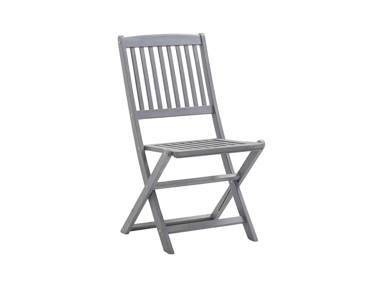 Chaises pliables d'extérieur lot de 8 et coussins Bois d'acacia