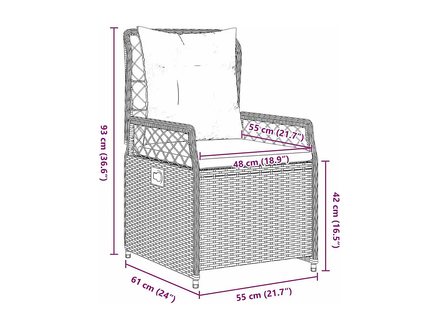 Ensemble de 5 meubles de jardin en gris poly rattan