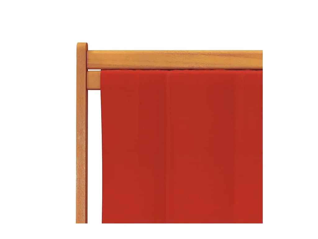 Set di 2 sedie da spiaggia pieghevoli in tessuto rosso