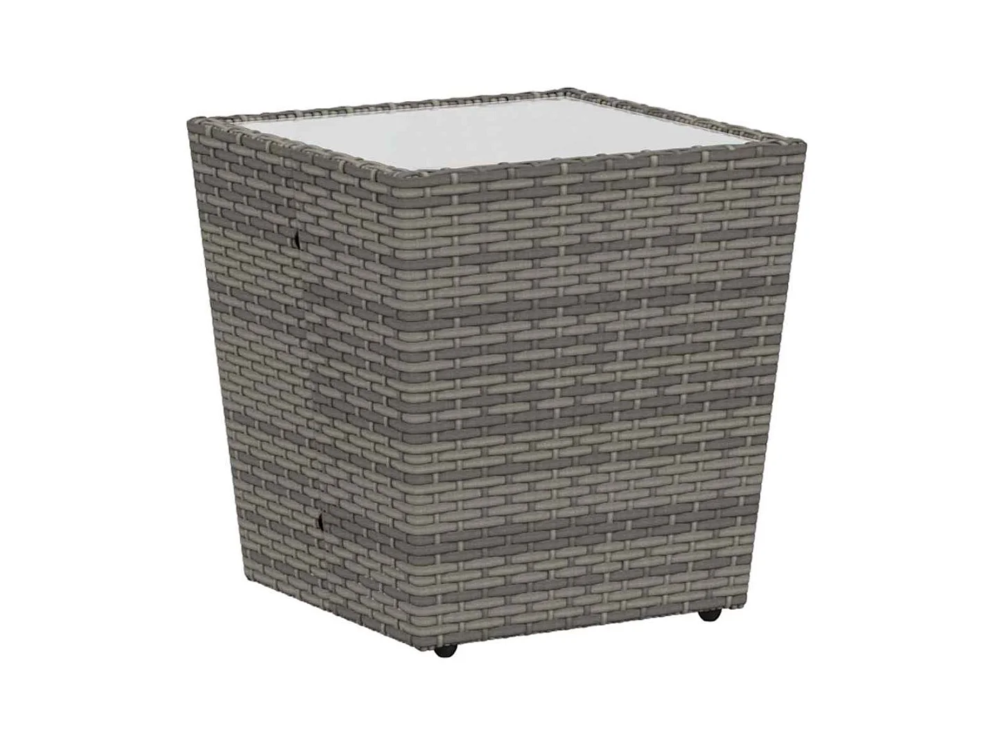 Set da bistrot da giardino 3 pezzi con cuscini in polyrattan grigio