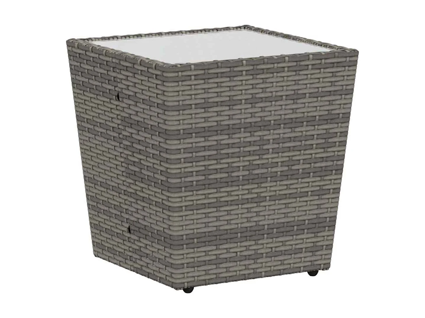 3-delige tuinbistroset met grijze polyrotan kussens