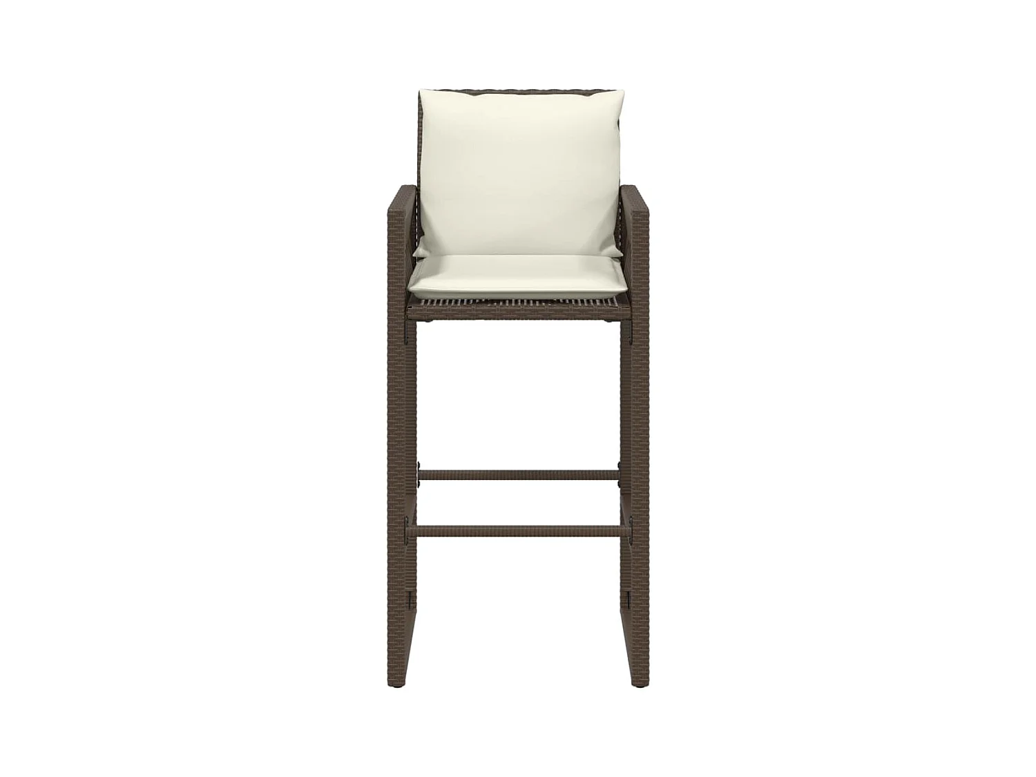 Tuin barkrukken kussens set van 2 bruin geweven hars