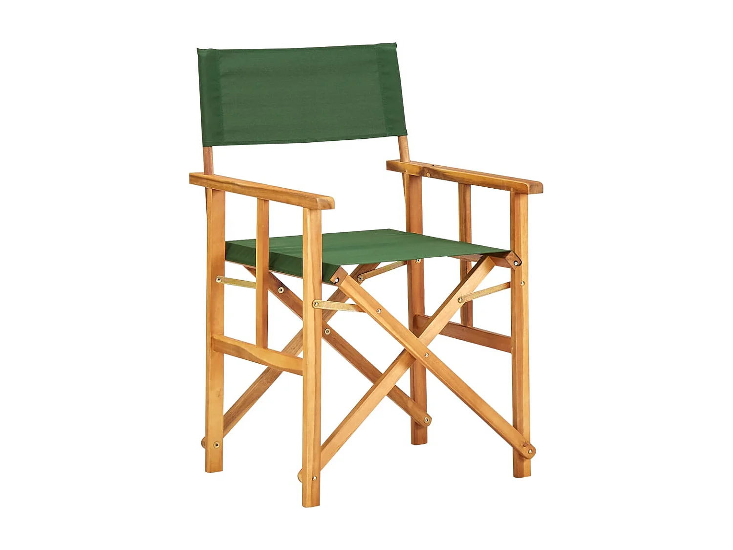 Chaises de metteur en scène lot de 2 bois massif d'acacia vert