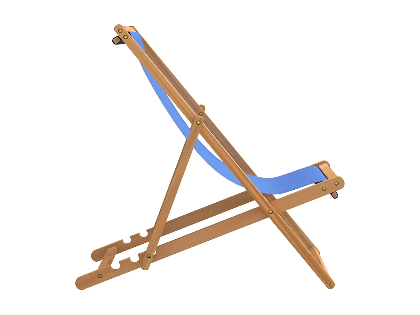 Chaise de terrasse Teck 56x105x96 cm Bleu