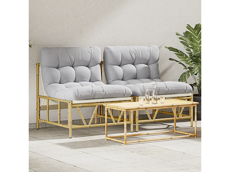 Sedie da giardino relax 2 pezzi con cuscino 60x80x71 cm in acciaio