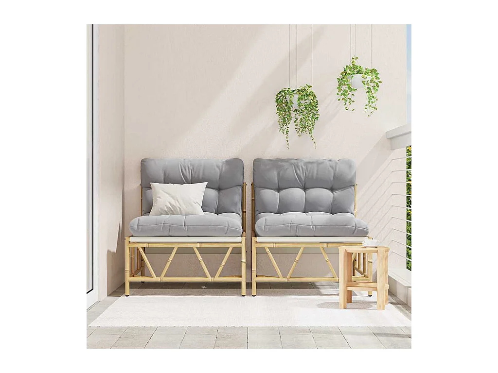 Sedie da giardino relax 2 pezzi con cuscino 60x80x71 cm in acciaio