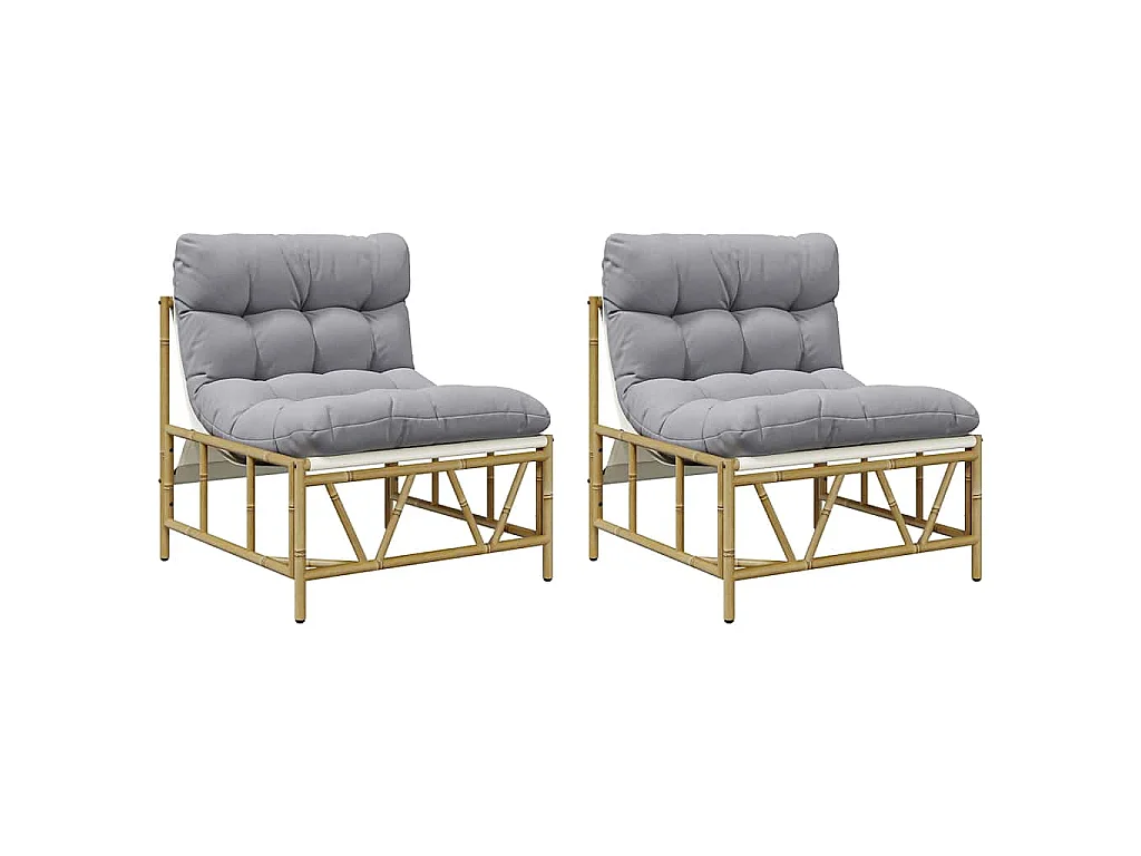 Sedie da giardino relax 2 pezzi con cuscino 60x80x71 cm in acciaio