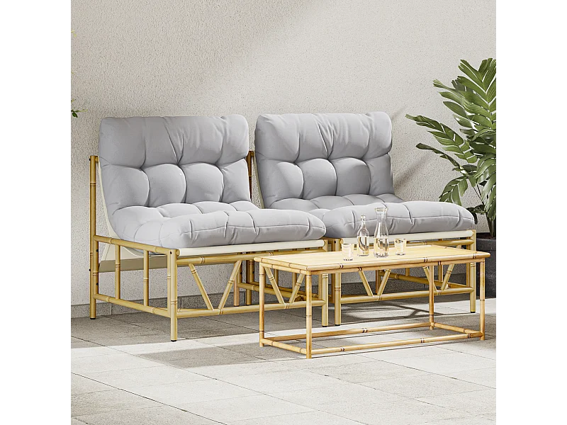 Chaises Relaxantes de Jardin 2 pcs avec Coussin 60x80x71 cm Acier