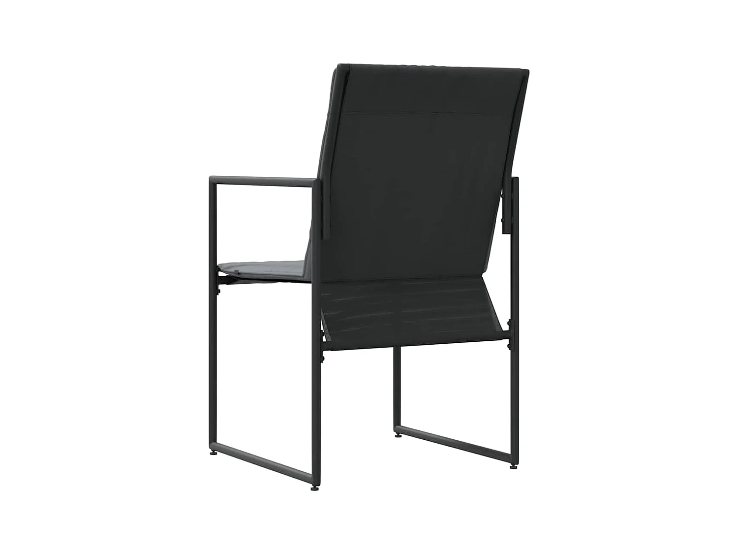Set de 4 fauteuils de jardin noirs avec coussins