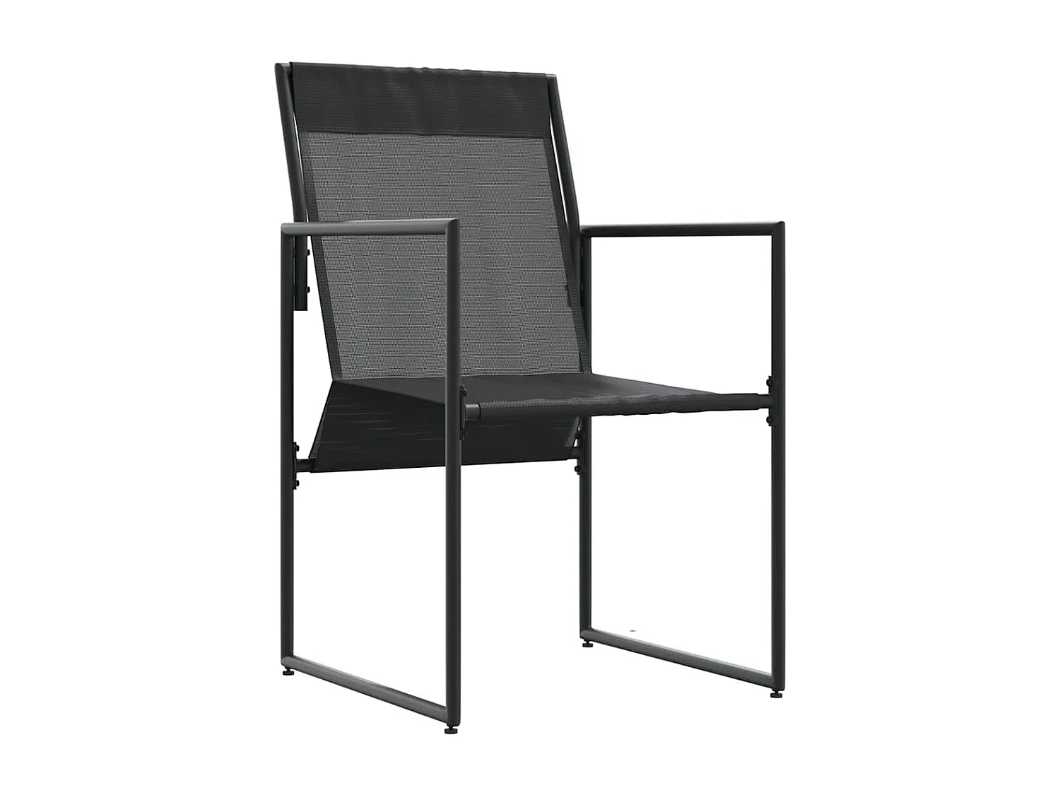 Conjunto de 4 sillones de jardín negros con cojines