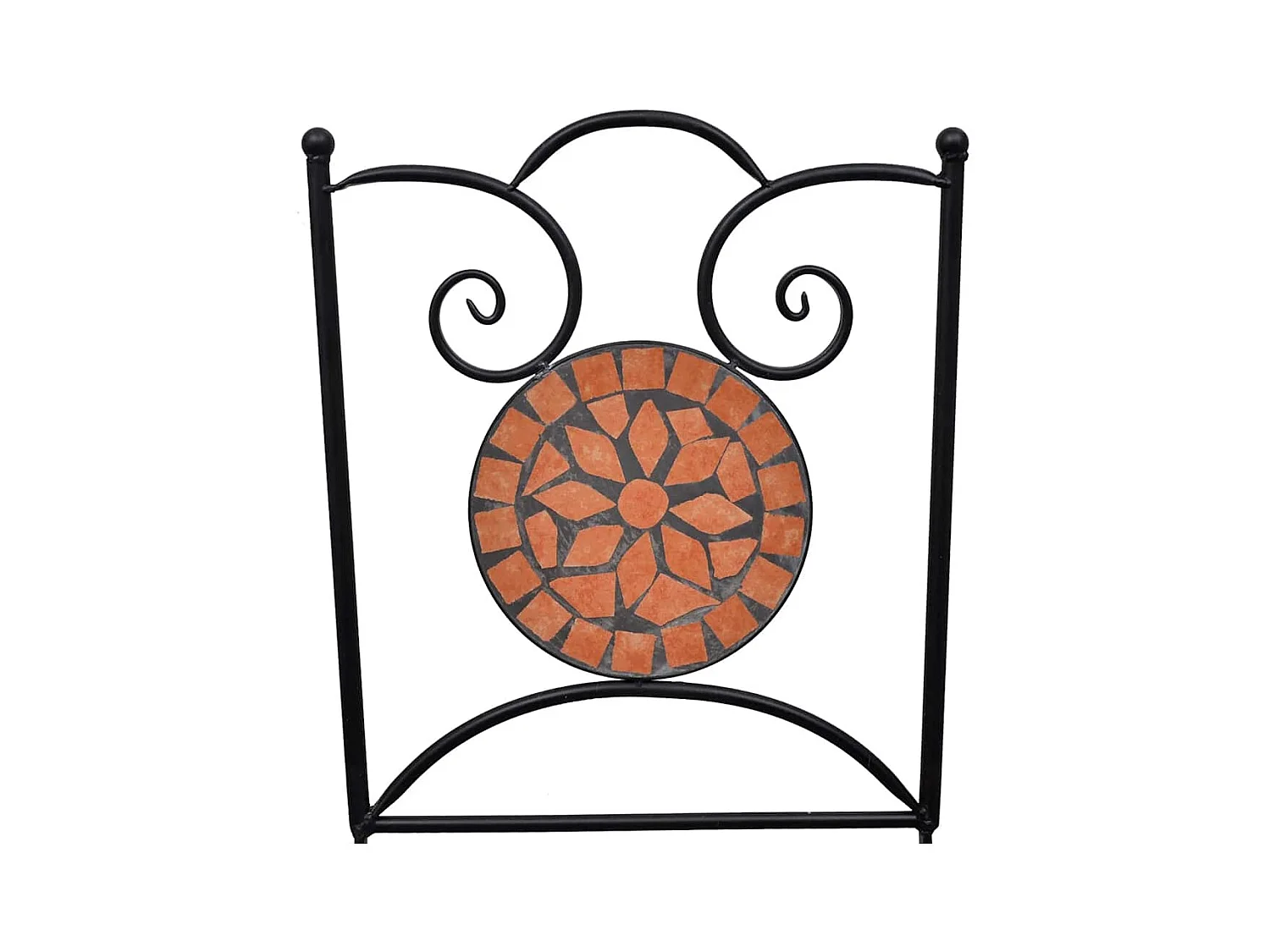 sedie pieghevoli da bistrot in ceramica terracotta