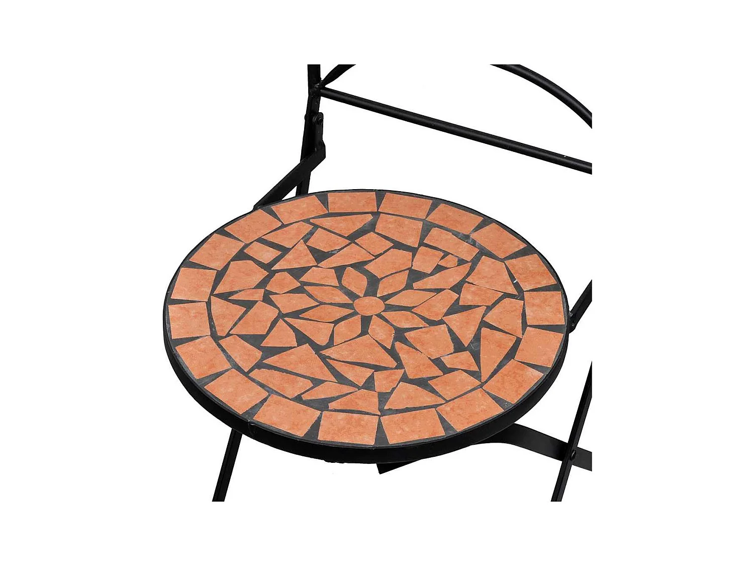 sedie pieghevoli da bistrot in ceramica terracotta